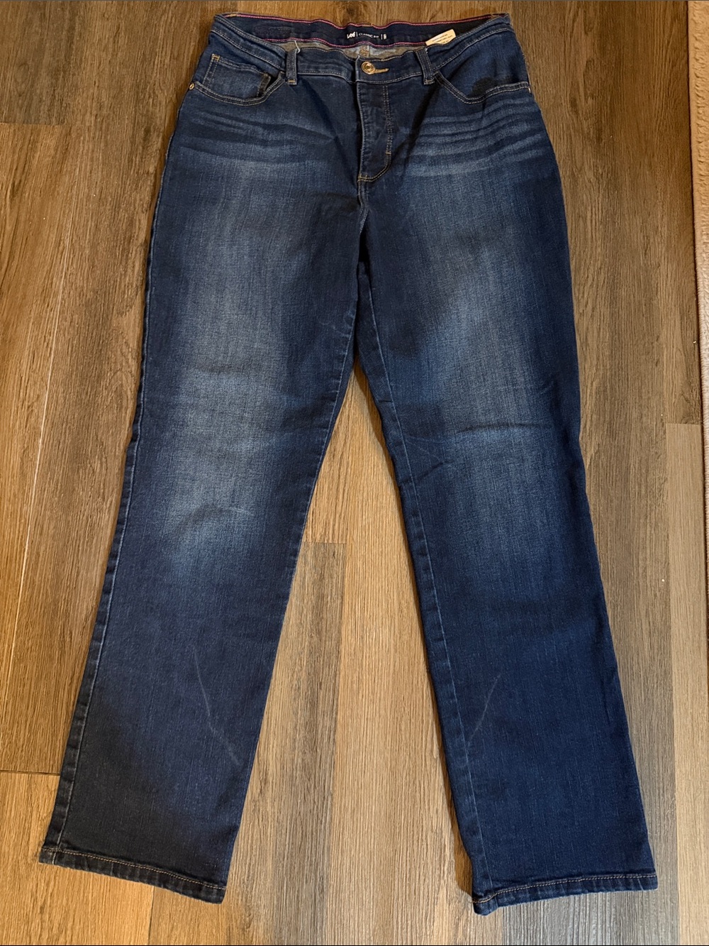 Lee Women's Dark Wash Straight-Leg Jeans